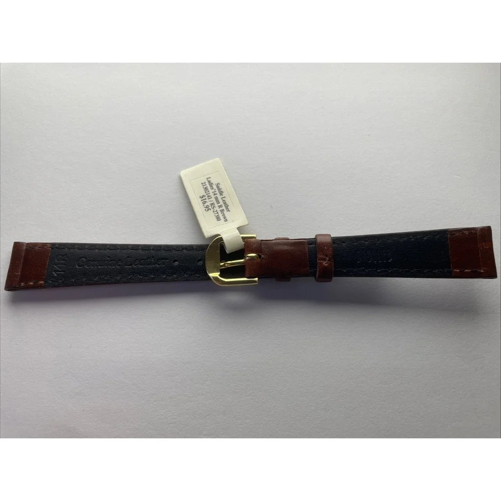 Stuller 14mm Saddle Leather Ladies Brown‎ Watch Band